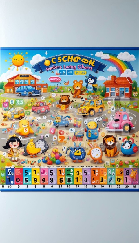 CBC School Numbers Learning Wall Chart